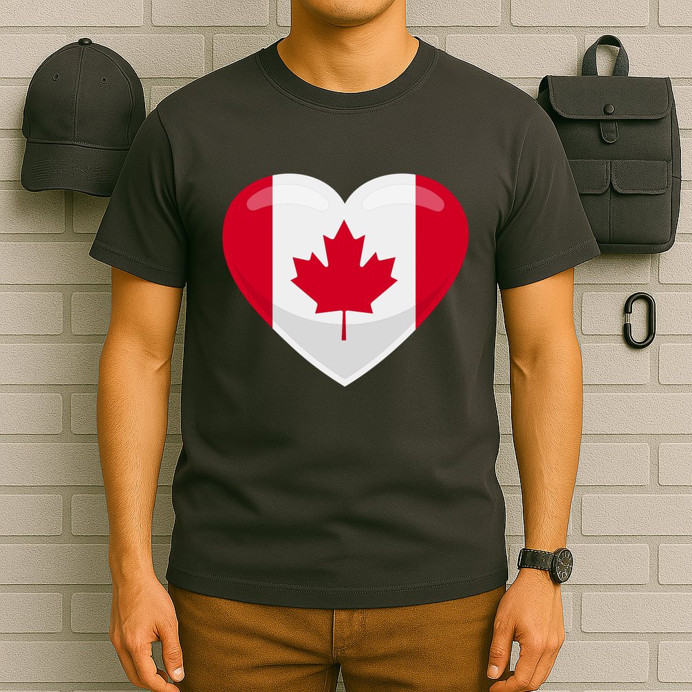 Canada Heart Flag T-Shirt