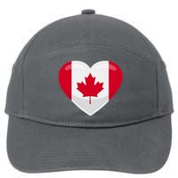 Canada Heart Flag 7-Panel Snapback Hat