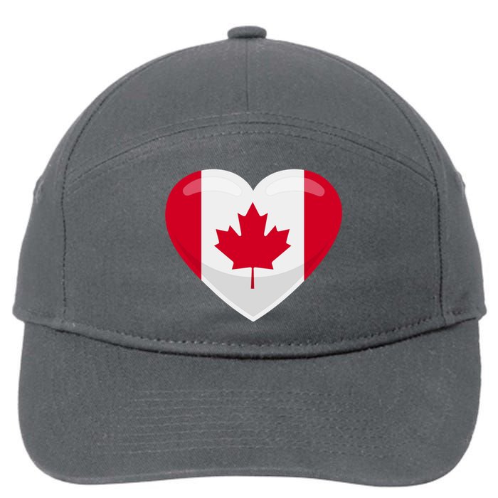 Canada Heart Flag 7-Panel Snapback Hat