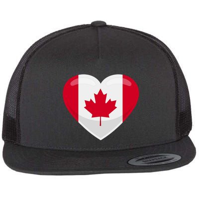 Canada Heart Flag Flatbill Hat