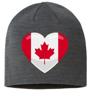 Canada Heart Flag Sustainable Beanie