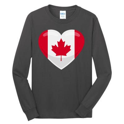 Canada Heart Flag Tall Long Sleeve T-Shirt