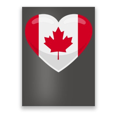 Canada Heart Flag Poster