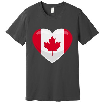 Canada Heart Flag Premium T-Shirt