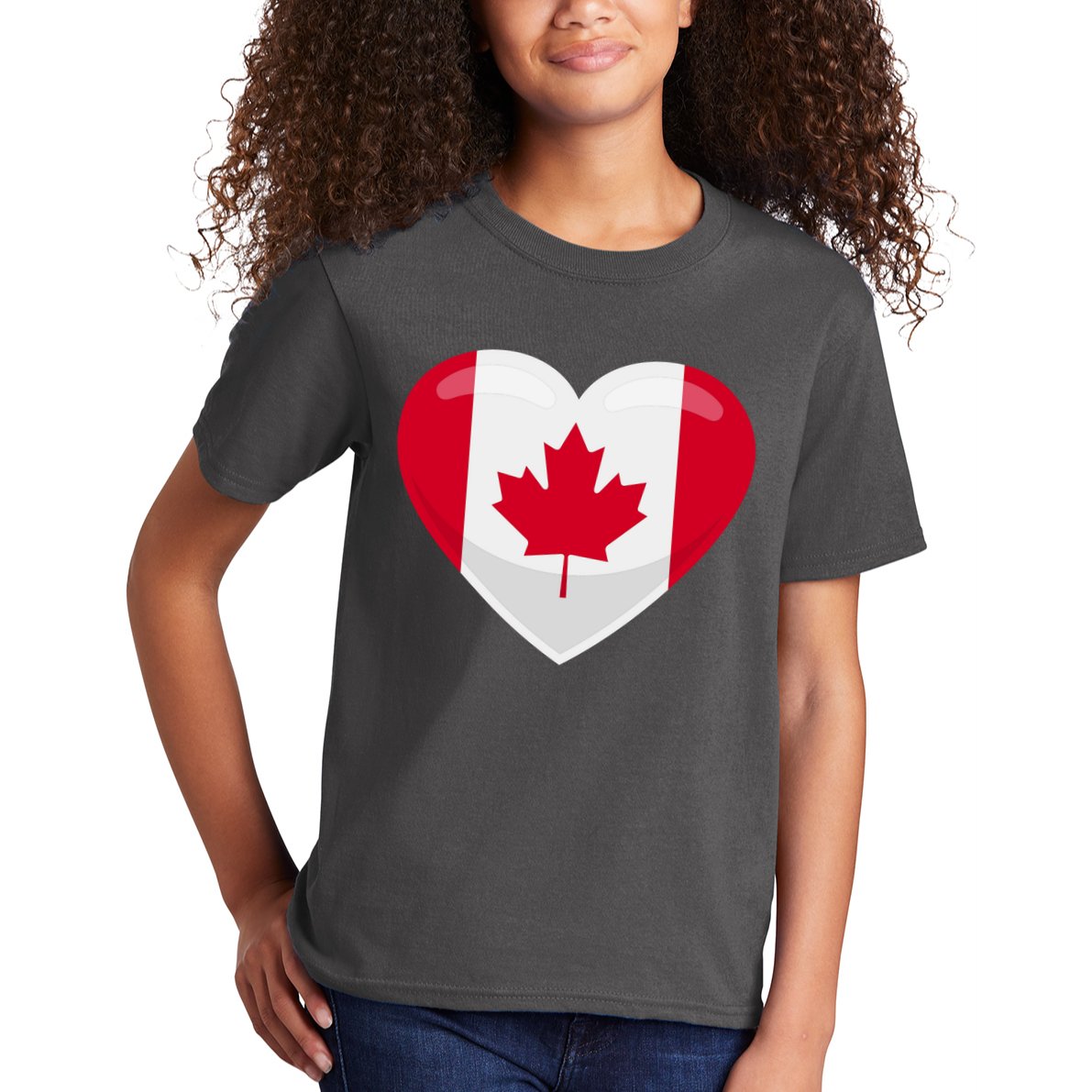 Canada Heart Flag Kids T-Shirt