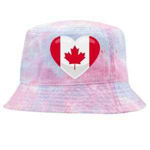 Canada Heart Flag Tie-Dyed Bucket Hat