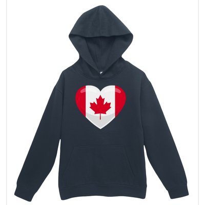 Canada Heart Flag Urban Pullover Hoodie