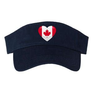 Canada Heart Flag Valucap Bio-Washed Visor