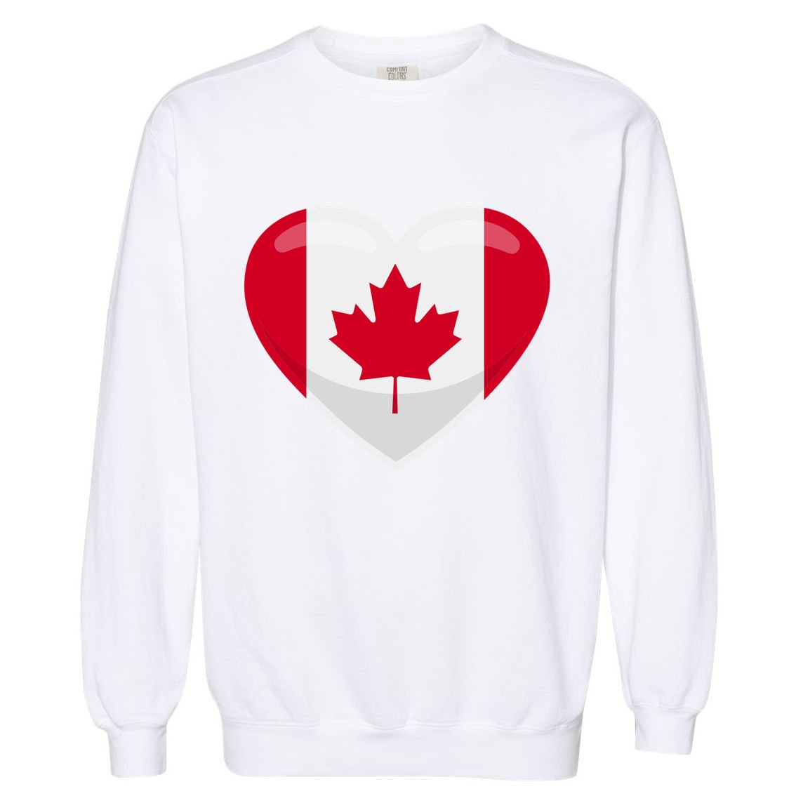 Canada Heart Flag Garment-Dyed Sweatshirt