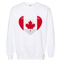 Canada Heart Flag Garment-Dyed Sweatshirt