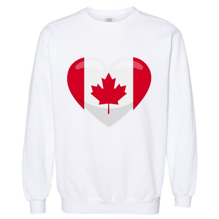 Canada Heart Flag Garment-Dyed Sweatshirt