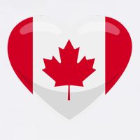 Canada Heart Flag Garment-Dyed Sweatshirt