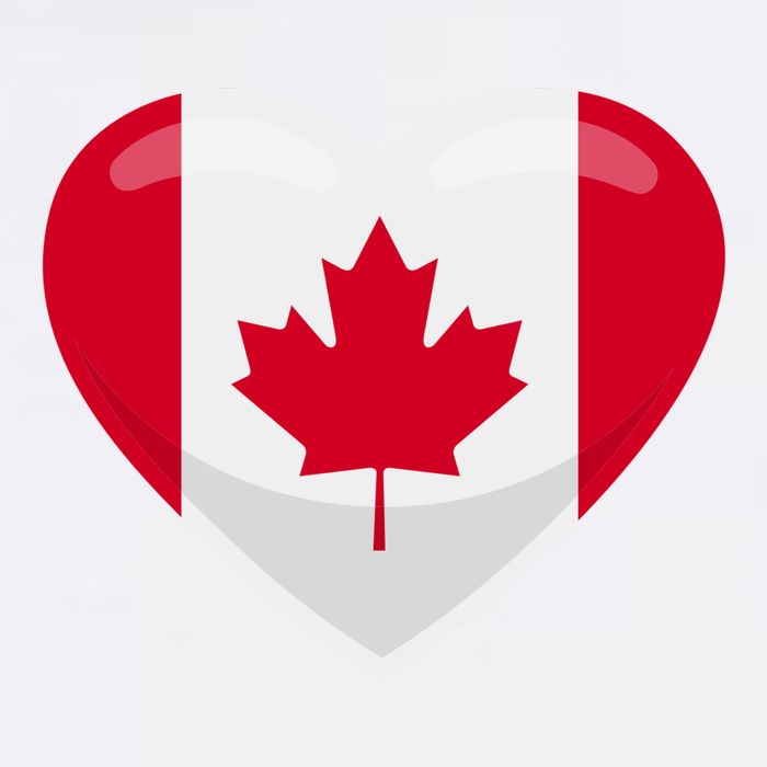 Canada Heart Flag Garment-Dyed Sweatshirt