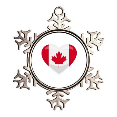 Canada Heart Flag Metallic Star Ornament