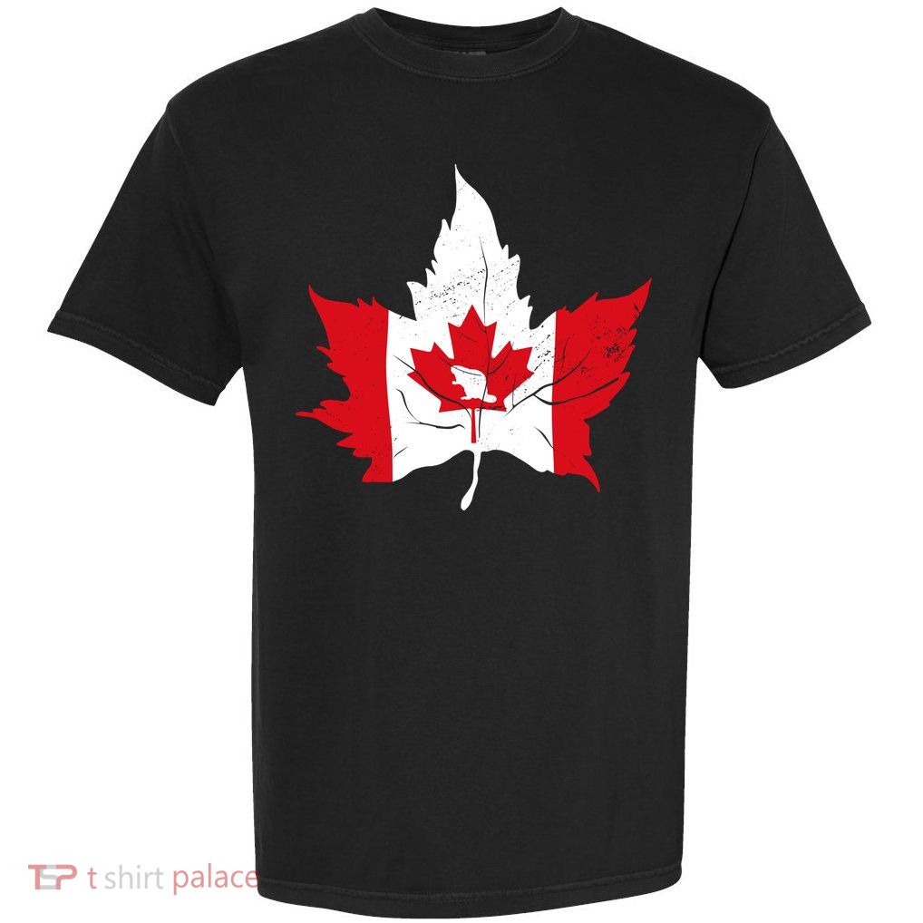 Canada Maple Leaf Flaf Garment-Dyed Heavyweight T-Shirt
