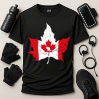 Canada Maple Leaf Flaf Cooling Performance Crew T-Shirt