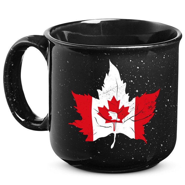 Canada Maple Leaf Flaf 15oz Campfire Ceramic Mug