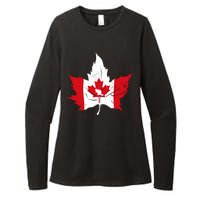 Canada Maple Leaf Flaf Womens CVC Long Sleeve Shirt