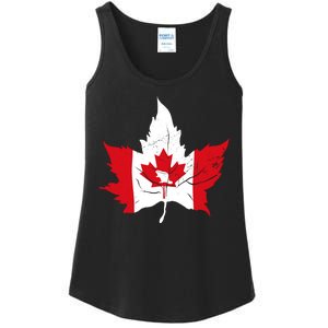 Canada Maple Leaf Flaf Ladies Essential Tank