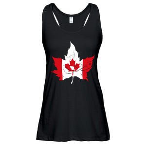 Canada Maple Leaf Flaf Ladies Essential Flowy Tank