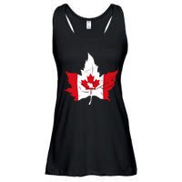 Canada Maple Leaf Flaf Ladies Essential Flowy Tank