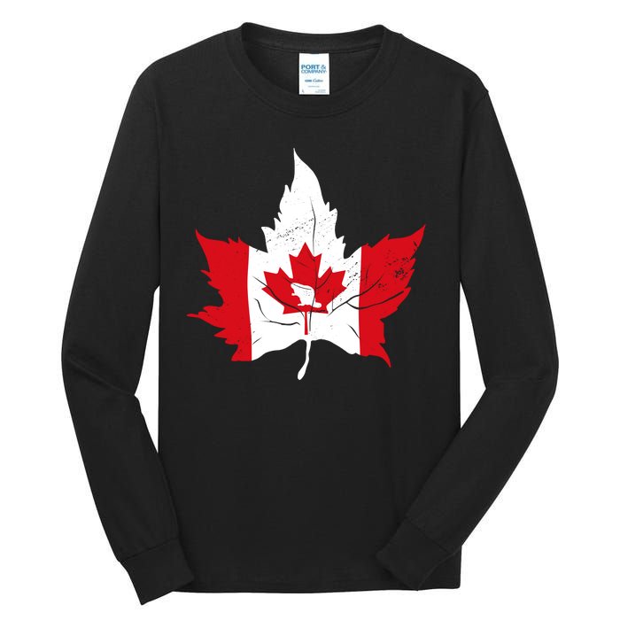 Canada Maple Leaf Flaf Tall Long Sleeve T-Shirt