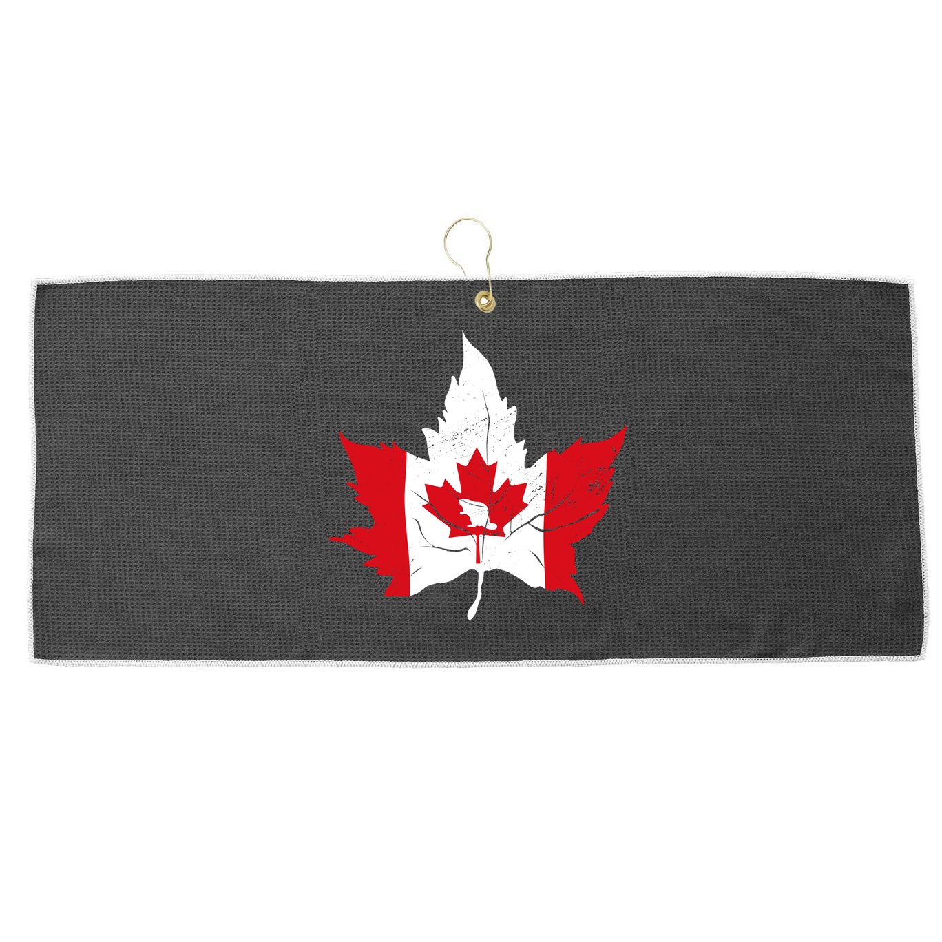 Canada Maple Leaf Flaf Large Microfiber Waffle Golf Towel