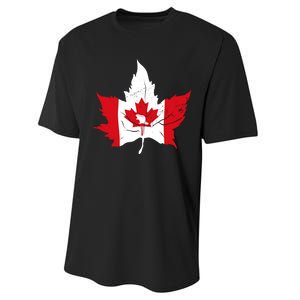 Canada Maple Leaf Flaf Performance Sprint T-Shirt