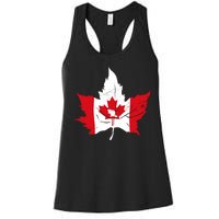 Canada Maple Leaf Flaf Women's Racerback Tank