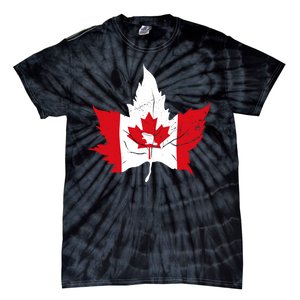 Canada Maple Leaf Flaf Tie-Dye T-Shirt