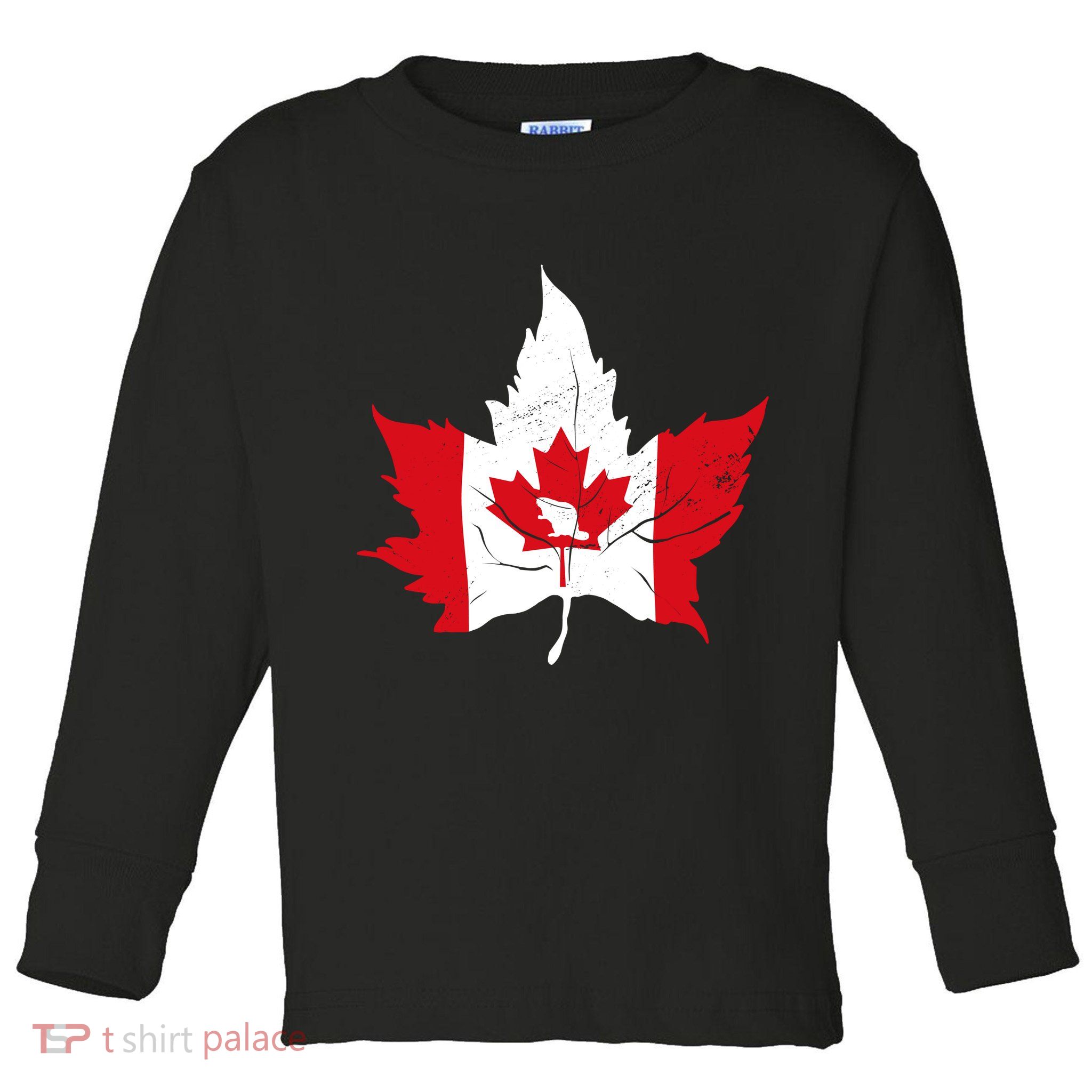Canada Maple Leaf Flaf Toddler Long Sleeve Shirt