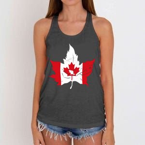 Canada Maple Leaf Flaf Women's Knotted Racerback Tank