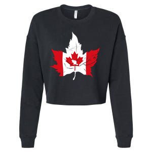 Canada Maple Leaf Flaf Cropped Pullover Crew