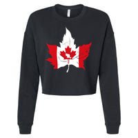 Canada Maple Leaf Flaf Cropped Pullover Crew