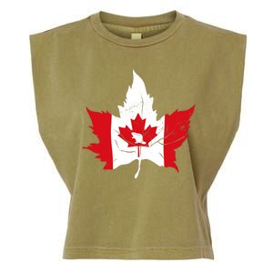 Canada Maple Leaf Flaf Garment-Dyed Women's Muscle Tee