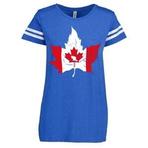 Canada Maple Leaf Flaf Enza Ladies Jersey Football T-Shirt