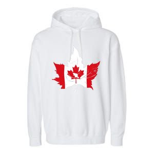 Canada Maple Leaf Flaf Garment-Dyed Fleece Hoodie