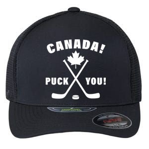 Canada Puck You Hockey Flexfit Unipanel Trucker Cap