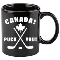 Canada Puck You Hockey 11oz C Handle Ceramic Mug