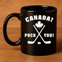 Canada Puck You Hockey 11oz C Handle Ceramic Mug