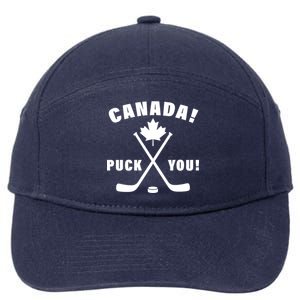 Canada Puck You Hockey 7-Panel Snapback Hat