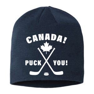 Canada Puck You Hockey Sustainable Beanie