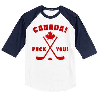 Canada Puck You Hockey Baseball Sleeve Shirt