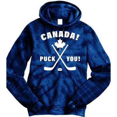 Canada Puck You Hockey Tie Dye Hoodie