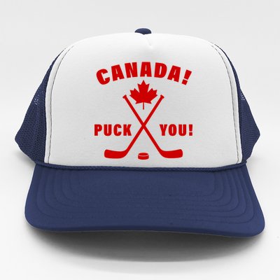 Canada Puck You Hockey Trucker Hat