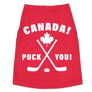 Canada Puck You Hockey Doggie Tank