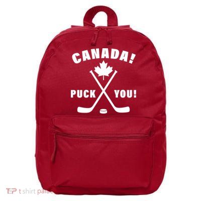 Canada Puck You Hockey 16 in Basic Backpack