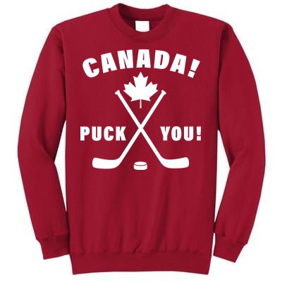 Canada Puck You Hockey Tall Sweatshirt