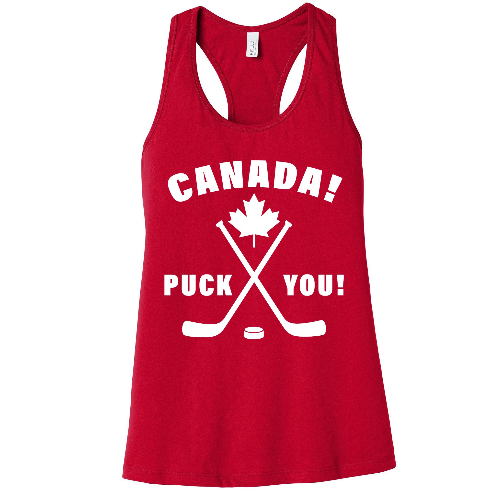 Canada Puck You Hockey Womens Tank Top