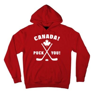 Canada Puck You Hockey Tall Hoodie